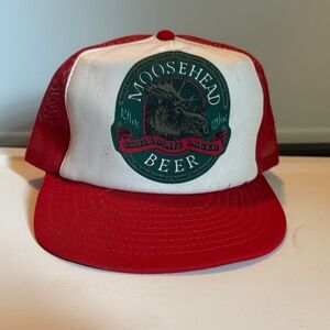Rare Vintage Moosehead Canadian Beer Trucker Hat med/Lg